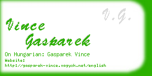 vince gasparek business card